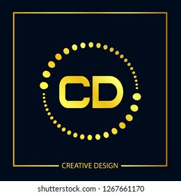 Initial Letter CD Logo Template Design