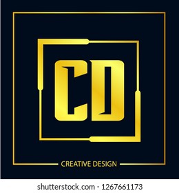 Initial Letter CD Logo Template Design