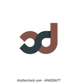 Initial Letter CD SD Rounded Design Logo