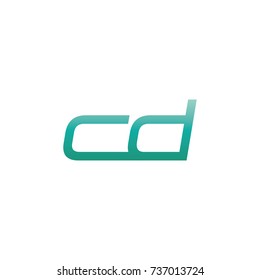 initial letter cd thin logo design