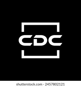 Initial letter CDC logo design. CDC logo design inside square.