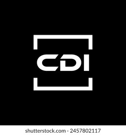 Initial letter CDI logo design. CDI logo design inside square.