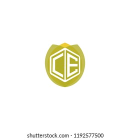 Initial Letter CE, C, E Leaf, Eco, Nature, Green, Organic Logo Design for Company Identity branding