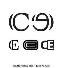Initial Letter CE Design Logo. Unique and Simple Logo