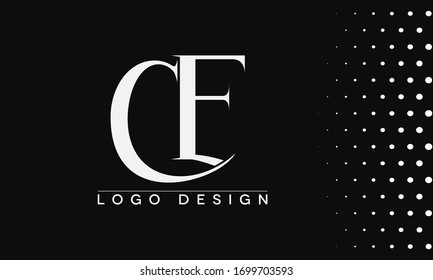 Initial letter CE EC modern logo design idea, simple minimalist letter icon logo vector.
