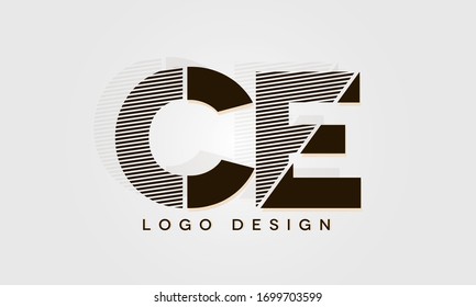 Letra inicial CE idea de diseño de logotipo moderno CE, simple letra minimalista icono de icono vector.
