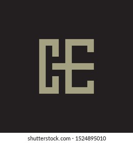 initial Letter CE With Linked Box Logo - vector