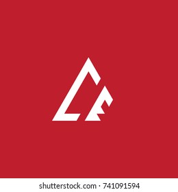 Initial Letter CE Linked Triangle Design Logo