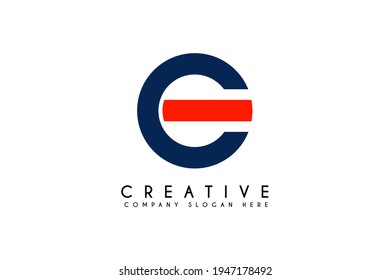 letra inicial diseño del logotipo CE inspiración vectorial