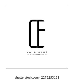 Initial Letter CE Logo - Minimal Business Logo for Alphabet C and E