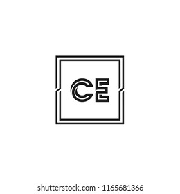 Initial Letter CE Logo Template Design