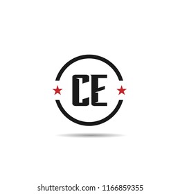 Initial Letter CE Logo Template Design