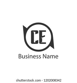 Initial Letter CE Logo Template Design