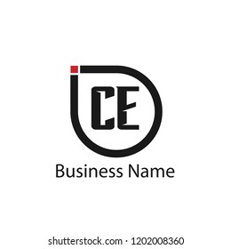 Initial Letter CE Logo Template Design