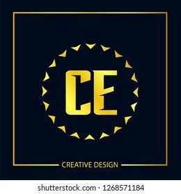 Initial Letter CE Logo Template Design