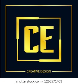 Initial Letter CE Logo Template Design