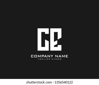 Initial letter CE minimalist art logo vector