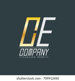 Initial Letter CE Rounded Design Logo