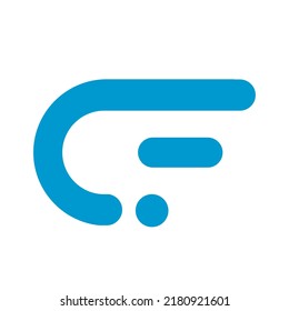 Initial Letter CF or EF Logo, Branding and Technology. Flat Vector Logo Design Template Elements.