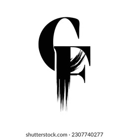 Initial letter CF logo design