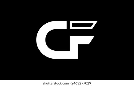 Letra inicial CF Logo Design. Diseño de logotipo CF. Logo de CF creativo y moderno.