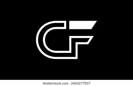 Initial Letter CF Logo Design. CF Logo Design. Creative And Modern CF logo.