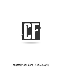 Initial Letter CF Logo Template Design
