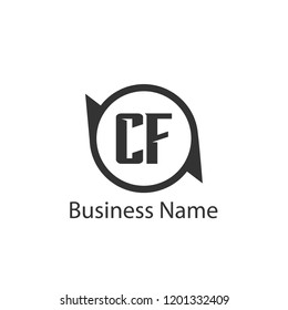 Initial Letter CF Logo Template Design