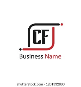 Initial Letter CF Logo Template Design