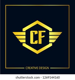 Initial Letter CF Logo Template Design