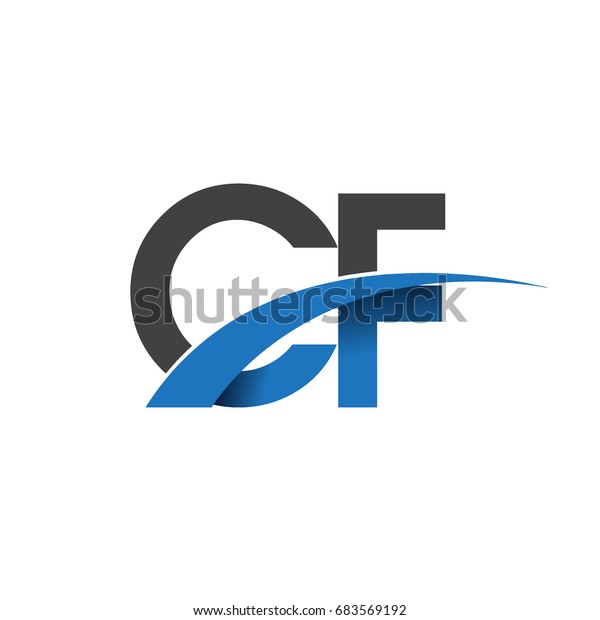 Download Initial Letter Cf Logotype Company Name Stock Vector ...