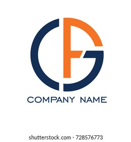 Initial Letter CFG CF FG With Linked Circle Logo