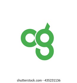 Initial Letter CG AG Linked Circle Lowercase Logo Icon Design Template Element