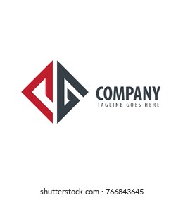 Initial Letter CG Design Logo