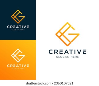 Initial letter CG GC logo design vector illustration