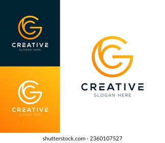 Initial letter CG GC logo design vector illustration