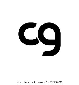 Initial Letter CG Linked Circle Lowercase Logo Black