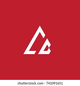 Initial Letter CG Linked Triangle Design Logo