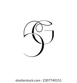 Diseño del logotipo CG de la letra inicial