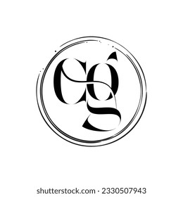 Letra inicial diseño del logotipo de cg creativo símbolo moderno monograma