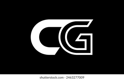 Letra inicial CG Logo Design. Diseño de Logo CG. Logo CG creativo y moderno.
