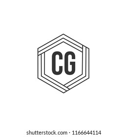 Initial Letter CG Logo Template Design
