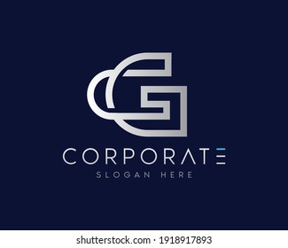 Initial letter CG logo template suitable for businesses and product names. This stylish logo design could be used for different purposes for a company, product, service or for all your ideas.
