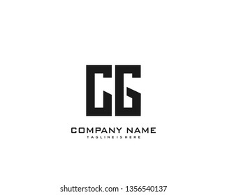 Initial letter CG minimalist art logo vector