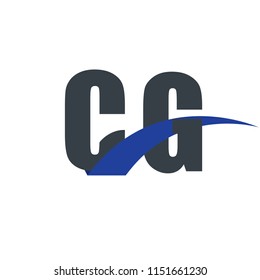 Initial Letter CG Overlapping Design Logo
