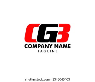 Initial Letter CGB Logo Design vector