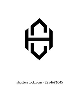 Diseño de la plantilla de logotipo de letra inicial CH o HC