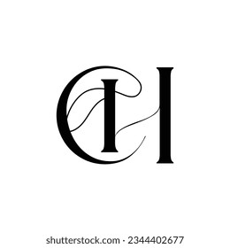 Initial letter CH logo design creative modern symbol icon monogram