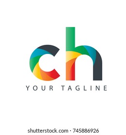 Initial Letter CH Rounded Design Logo