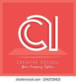 Initial letter CI Letter Logo Design. Creative Modern C I Letters icon vector Illustration. CI Letter Logo Concept Ready For Use. Initial letter 